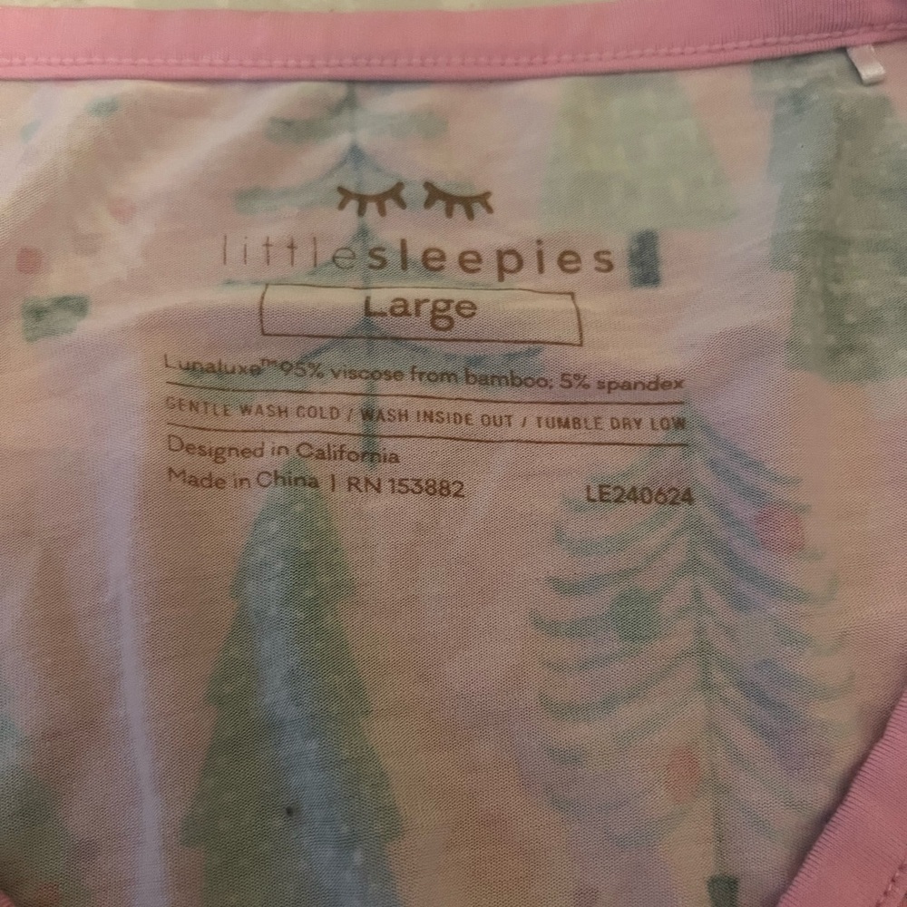 Little Sleepies Pink Tree Print Pajamas - Picture 3 of 3